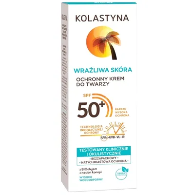 Kolastyna Ochronny krem do twarzy, wodoodporny SPF 50