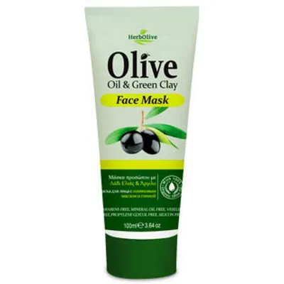 HerbOlive Olive, Oil & Green Clay Face Mask (Maska do twarzy z oliwą i zieloną glinką)
