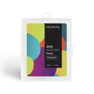 NeoNail Duo Acrylgel Form 02 Square (Kwadratowe formy górne do przedłużania paznokci)