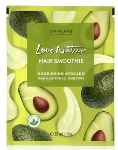 Oriflame Love Nature, Hair Smoothie, Nourishing Avocado  Hair Mask for All Hair Types (Odżywcza maska z awokado do każdego rodzaju włosów)