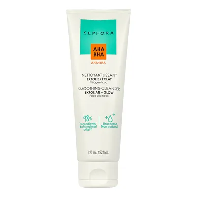 Sephora Collection, AHA BHA Exfoliating + Glow Smoothing Cleanser (Żel do mycia twarzy i szyi)