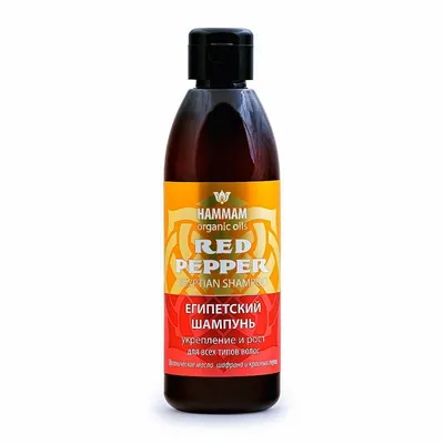 Hammam Organic Oils Red Pepper, Egyptain Shampoo (Szampon egipski `Wzmocnienie i wzrost`)