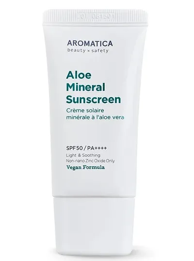 The Aromatica Aloe Mineral Sunscreen SPF50/PA++++ (Mineralny filtr słoneczny)