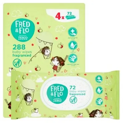 Fred & Flo Baby Wipes Fragranced (Chusteczki dla dzieci zapachowe)