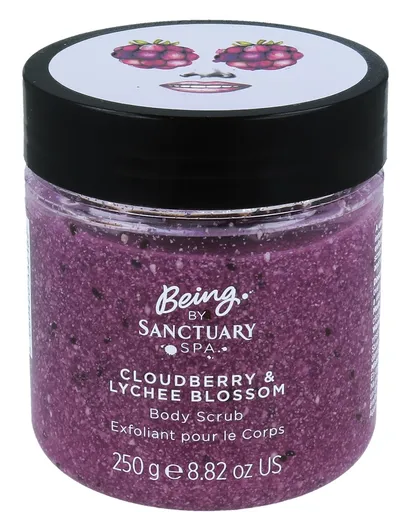 Being by Sanctuary Spa Cloudberry & Lychee Blossom Body Scrub (Peeling do ciała `Malina moroszka i kwiat liczi`)