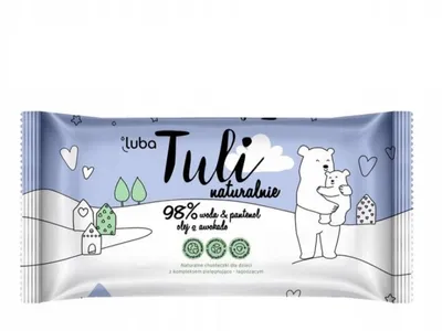 Luba Tuli, Chusteczki Nawilżane 98% woda, pantenol i olej z awokado