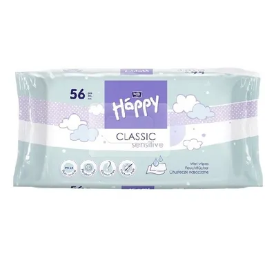 Bella Baby Happy,  Chusteczki nawilżane `Classic Sensitive`