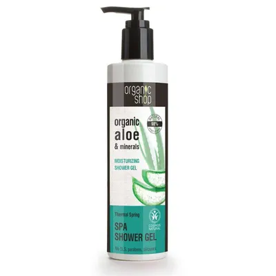 Organic Shop Aloe & Minerals, Termal Spring SPA Moisturizing Shower Gel (Żel pod prysznic SPA `Źródło termalne`)