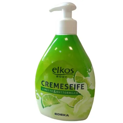 Elkos Body, Cremeseife Limette & Buttermilch (Mydło w płynie `Limonka i maślanka `)
