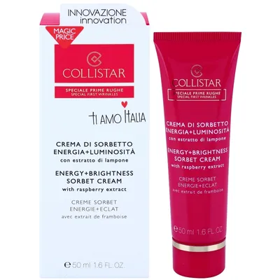 Collistar Energy + Brightness Sorbet Cream (Energizujący i rozświetlający krem - sorbet z wyciągiem z malin)