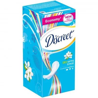 Discreet Deo, Spring Breeze Breathable Multiform (Oddychające wkładki higieniczne)
