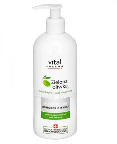 V. Laboratories (Saraya) Vital Pharma, Kremowy żel do higieny intymnej `Zielona oliwka`
