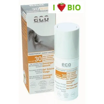Eco Cosmetics Transparent Natural Sensivite Sonnengel Gesicht SPF 30 (Żel na słońce do twarzy SPF 30)
