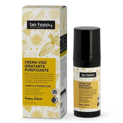 Bio Happy Crema Viso Idratante Purificante (Oczyszczający krem do twarzy `Żółta marchewka & grejpfrut`)