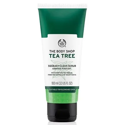 The Body Shop Tea Tree Squeay-Clean Scrub (Wygładzający peeling do twarzy)