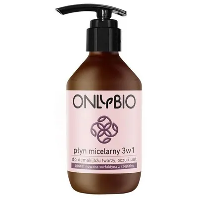 OnlyBio Płyn micelarny do demakijażu twarzy, oczu i ust 3 w 1