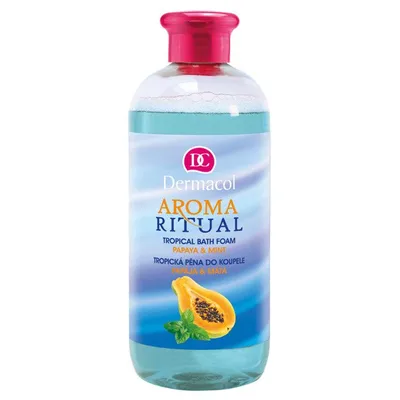 Dermacol Aroma Ritual, Topical Bath Foam `Papaya & Mint` (Piana do kąpieli `Papaja i mięta`)