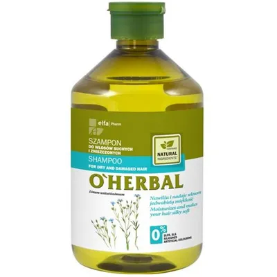 O'Herbal Szampon do włosów suchych i zniszczonych z ekstraktem z lnu
