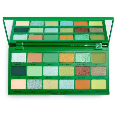 I Heart Revolution Tasty, Avocado Shadow Palette (Paleta 18 cieni do powiek)