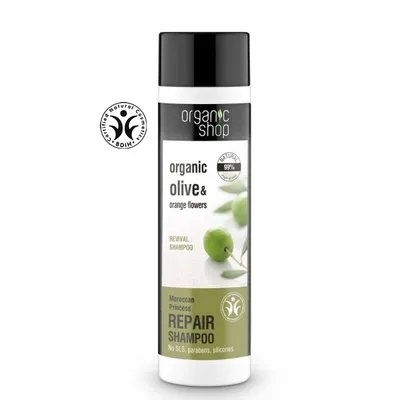 Organic Shop Olive & Orange Flowers, Repair Shampoo (Szampon do włosów 'Oliwa z oliwek i kwiat pomarańczy')
