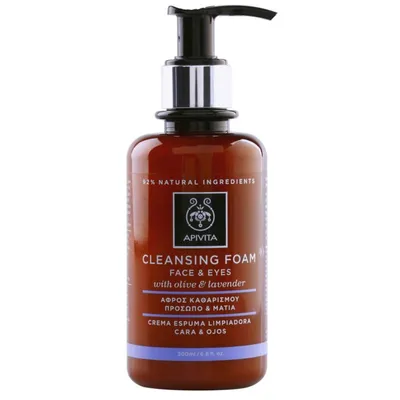 Apivita Cleansing Foam Face & Eyes Olive & Lavender (Pianka oczyszczająca do twarzy i okolic oczu)