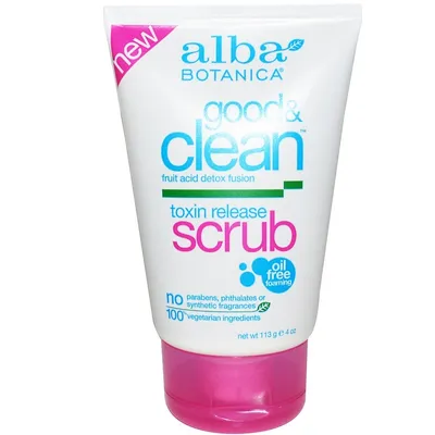 Alba Botanica Good & Clean, Toxin Release Scrub (Detoksykujący peeling do twarzy)