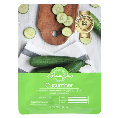Grace Day Cucumber Cellulose Mask (Maska w płachcie `Ogórek`)