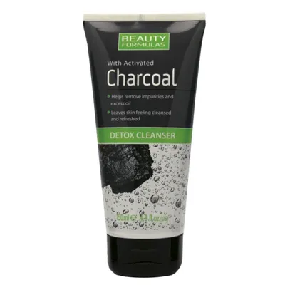 Beauty Formulas Detox Cleanser with Activated Charcoal (Żel do mycia twarzy detoks z aktywnym węglem)