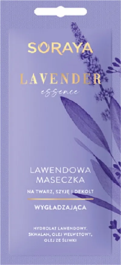Soraya Lavender Essence, Lawendowa maseczka wygładzająca na twarz, szyję i dekolt