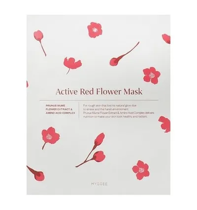 Hyggee Active Red Flower Mask (Rewitalizująca maska w płachcie)