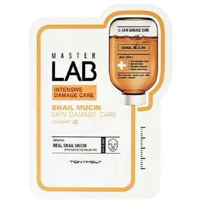 Tony Moly Master Lab, Snail Mucin Skin Damage Care (Maska ze śluzem ślimaka)