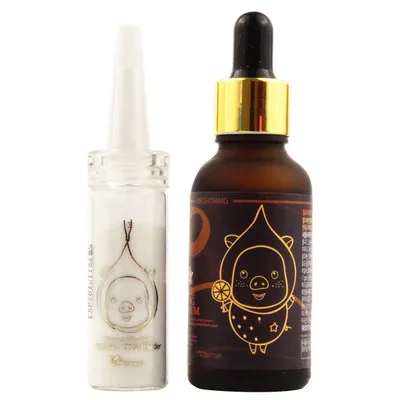Elizavecca Vitamin C 100% Powder + Vita-multi Whitening Source Serum (Wybielające serum z witaminą C)