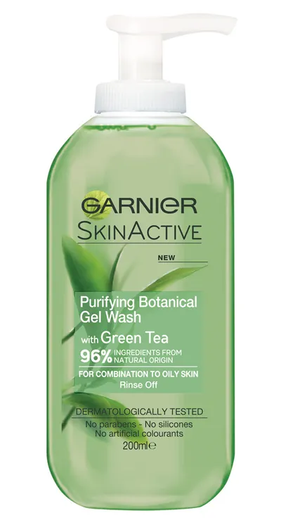 Garnier Skin Naturals [Skinactive],  Green Tea Detox,  Purifying Botanical Gel Wash with Green Tea (Oczyszczający żel do mycia twarzy)