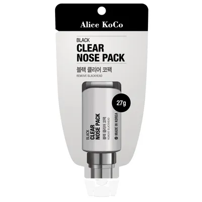 Alice KoCo Black Clear Nose Pack (Czarna maska peel-off oczyszczająca na nos)