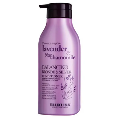 Luxliss Lavender & Blue Chamomile,  Balancing Blonde & Silver Conditioner (Odżywka do włosów neutralizująca żółte refleksy)