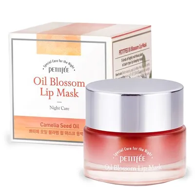 Petitfee Oil Blossom Lip Mask, Camelia Seed Oil (Maska do ust na noc)