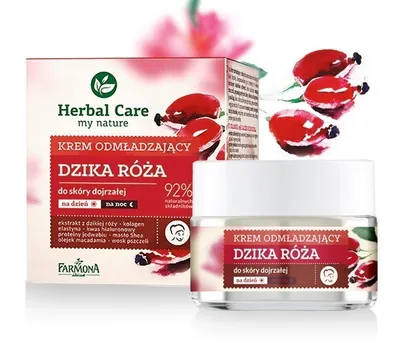 Herbal Care Krem odmładzający do skóry dojrzałej 'Dzika róża' (nowa wersja)