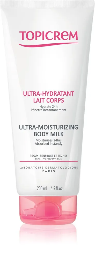 Topicrem UH Body, Ultra-Moisturizing Body Milk (Głęboko nawilżające mleczko do ciała dla skóry suchej i wrażliwej)