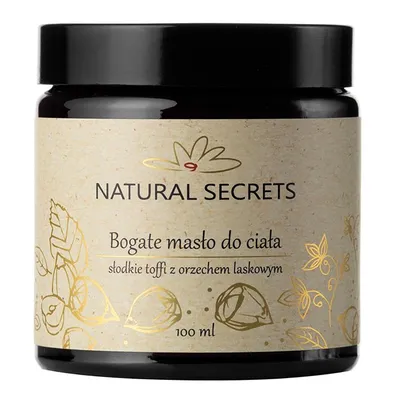 Natural Secrets Bogate masło do ciała `Słodkie toffi z orzechem laskowym`