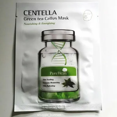Pure Heals Centella Green Tea Callus Mask Nourishing & Energizing (Odżywczo-energetyzująca maska do twarzy z wąkrotą azjatycką i zieloną herbatą)