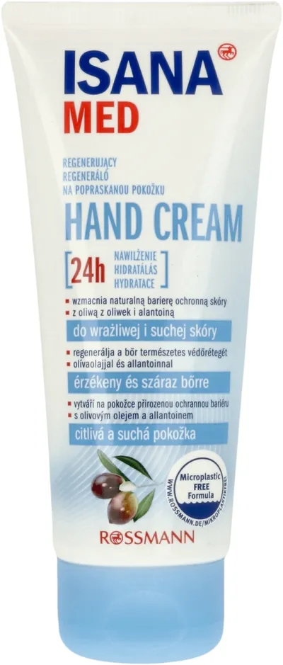 Isana Med, Reparierende Handcreme 24h Feuchtigkeit (Regenerujący krem do rąk do wrażliwej i suchej skóry [24h nawilżenie])