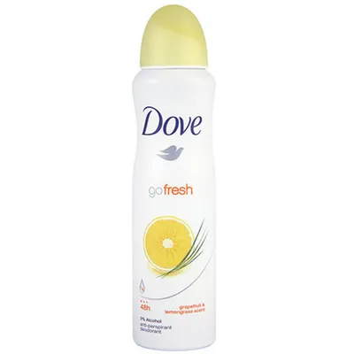 Dove Go Fresh, Antyperspirant w aerozolu o zapachu grejpfruta i trawy cytrynowej