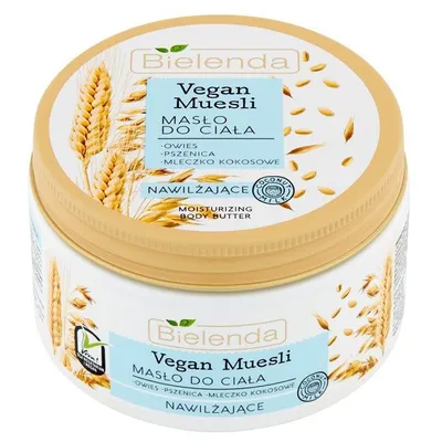 Bielenda Vegan Muesli, Masło do ciała `Pszenica + owies + mleczko kokosowe`