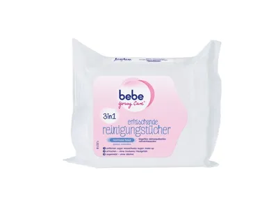 Bebe (Young Care) 3 in 1 Erfrischende Reinigungstücher (Odświeżające chusteczki do demakijażu)