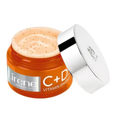 Lirene Dermoprogram C + D Pro Vitamin Energy, Nawilżający krem-żel rozświetlający na dzień i na noc do cery normalnej