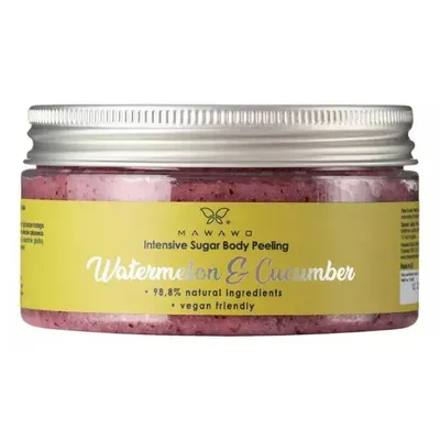 Mawawo Natural Cosmetics Watermelon & Cucumber Intensive Sugar Body Peeling (Intensywny peeling cukrowy do ciała `Arbuz i ogórek`)