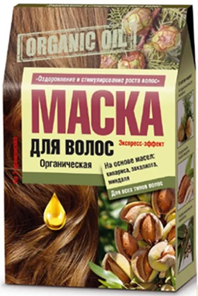 Fitokosmetik Organic Oil, Maska do włosów z olejkami z cyprysa eukaliptusa i migdała