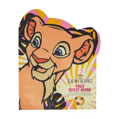 Topbrands Disney The Lion King, Cleansing Face Sheet Mask (Maska w płachcie z ekstraktem z liści pachnotki)