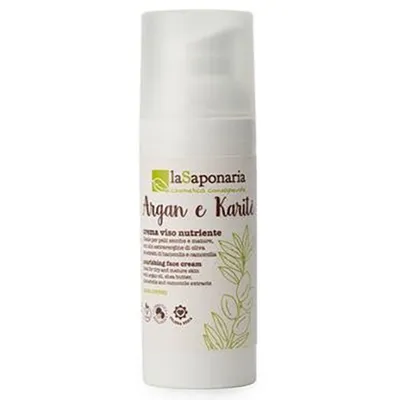 La Saponaria Crema Viso Nutriente Argan & Shea (Odżywczy krem do twarzy `Argan i Karite`)