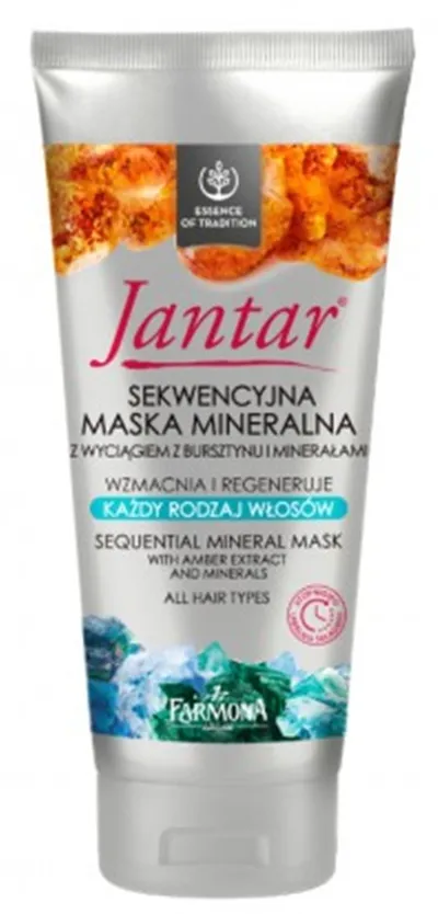 Jantar Sekwencyjna maska mineralna z wyciągiem z bursztynu i minerałami